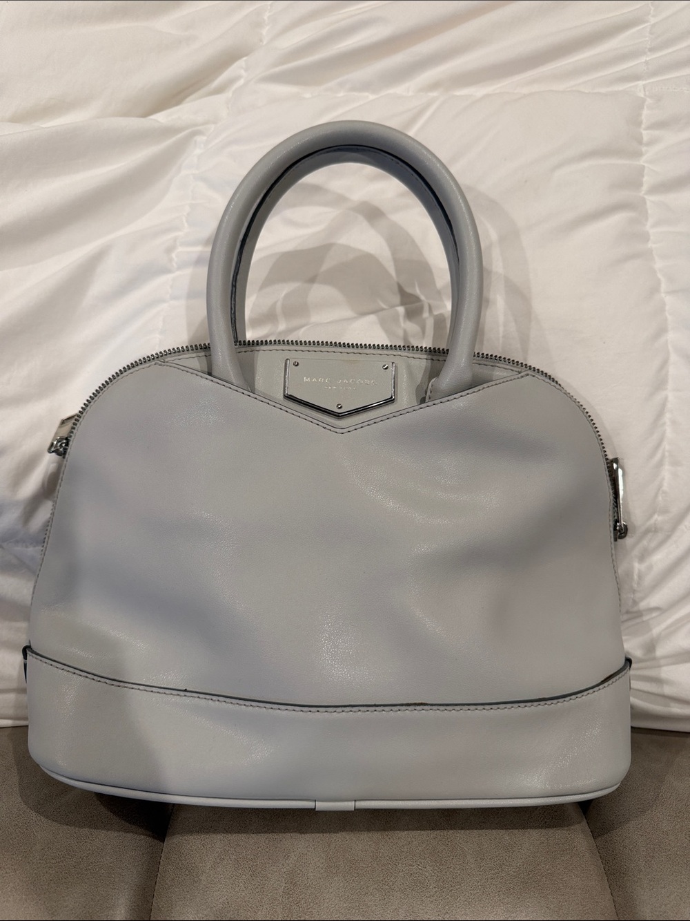 Marc Jacobs Pale Gray Dome Satchel